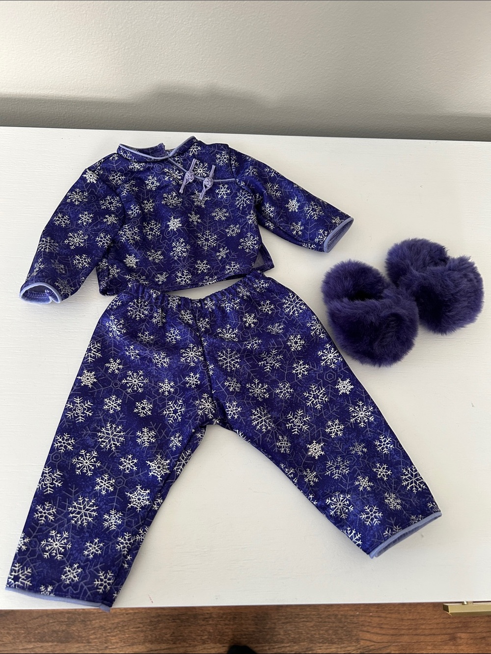American Girl Doll Kimono Style Pajama Set with Slippers